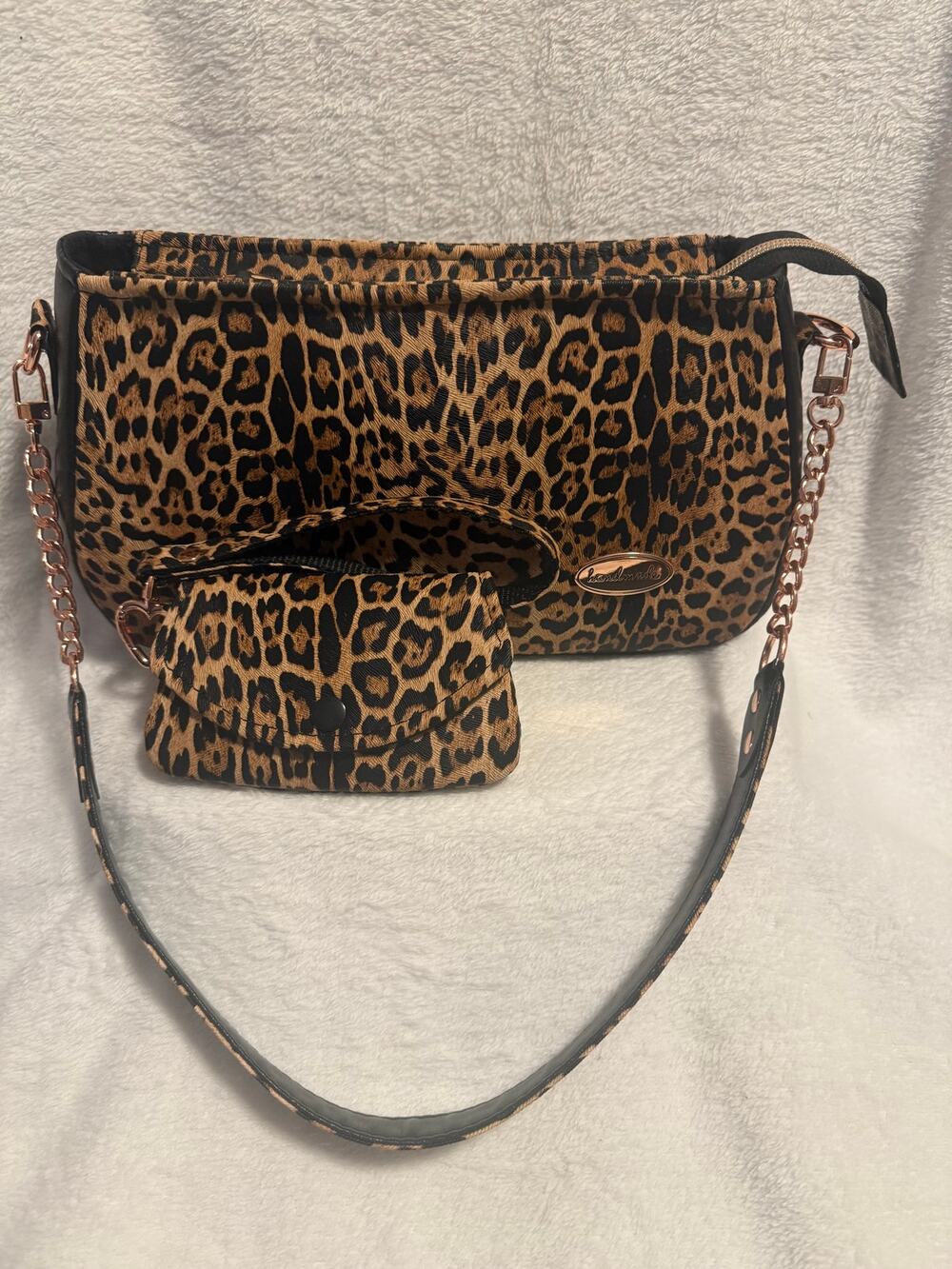 La Fiera Leopard Purse Set